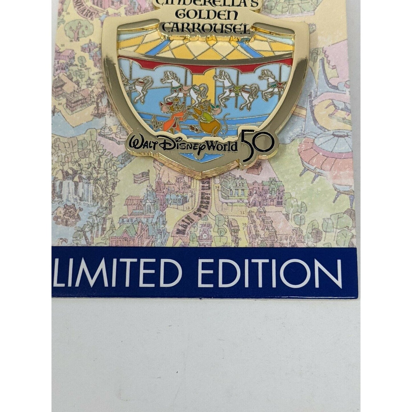 WDW 50th Opening Day Attractions Cinderella's Golden Carrousel Disney LE Pin