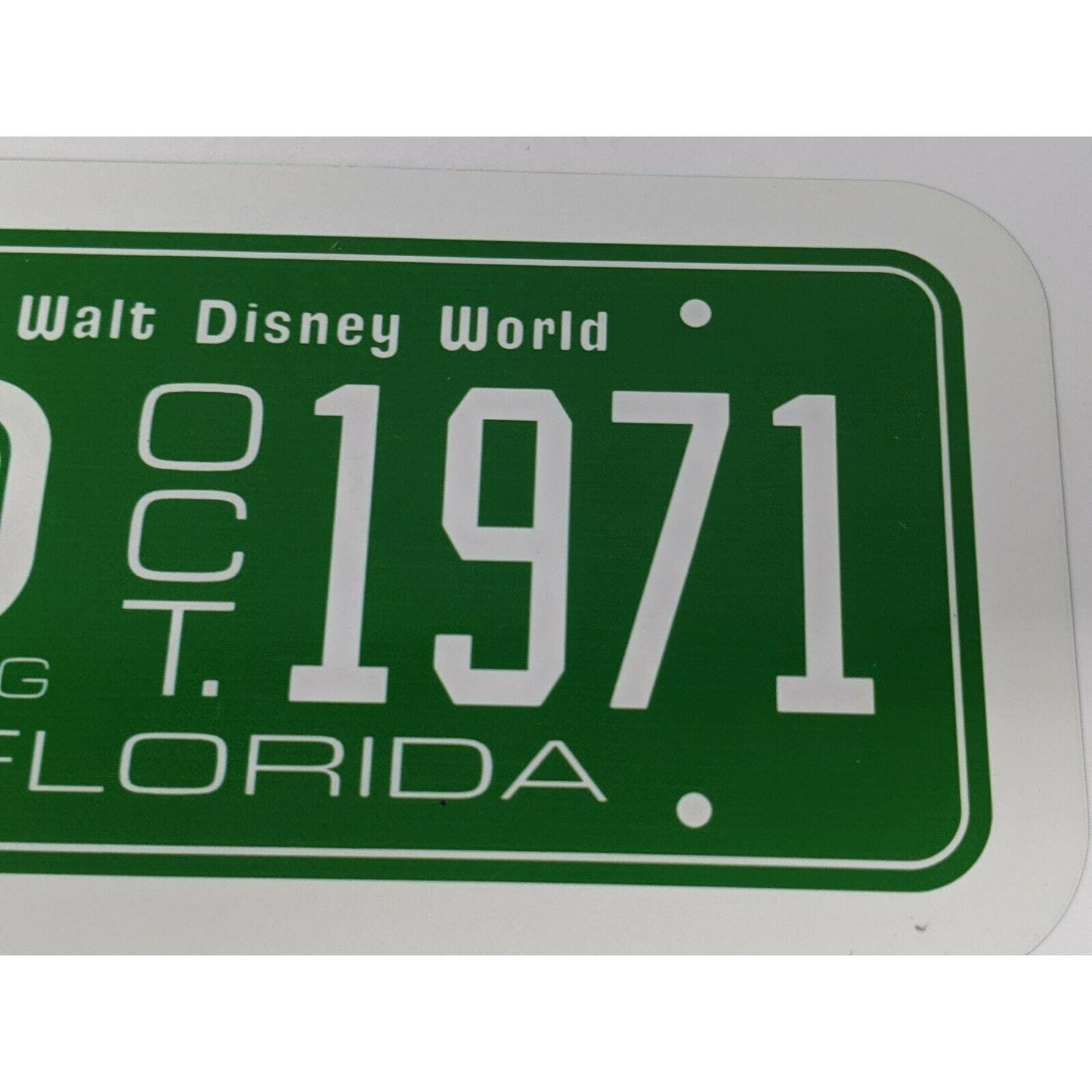 WDW 50th Anniversary Vault Collection Metal Sign License Plate 1971 Disney World