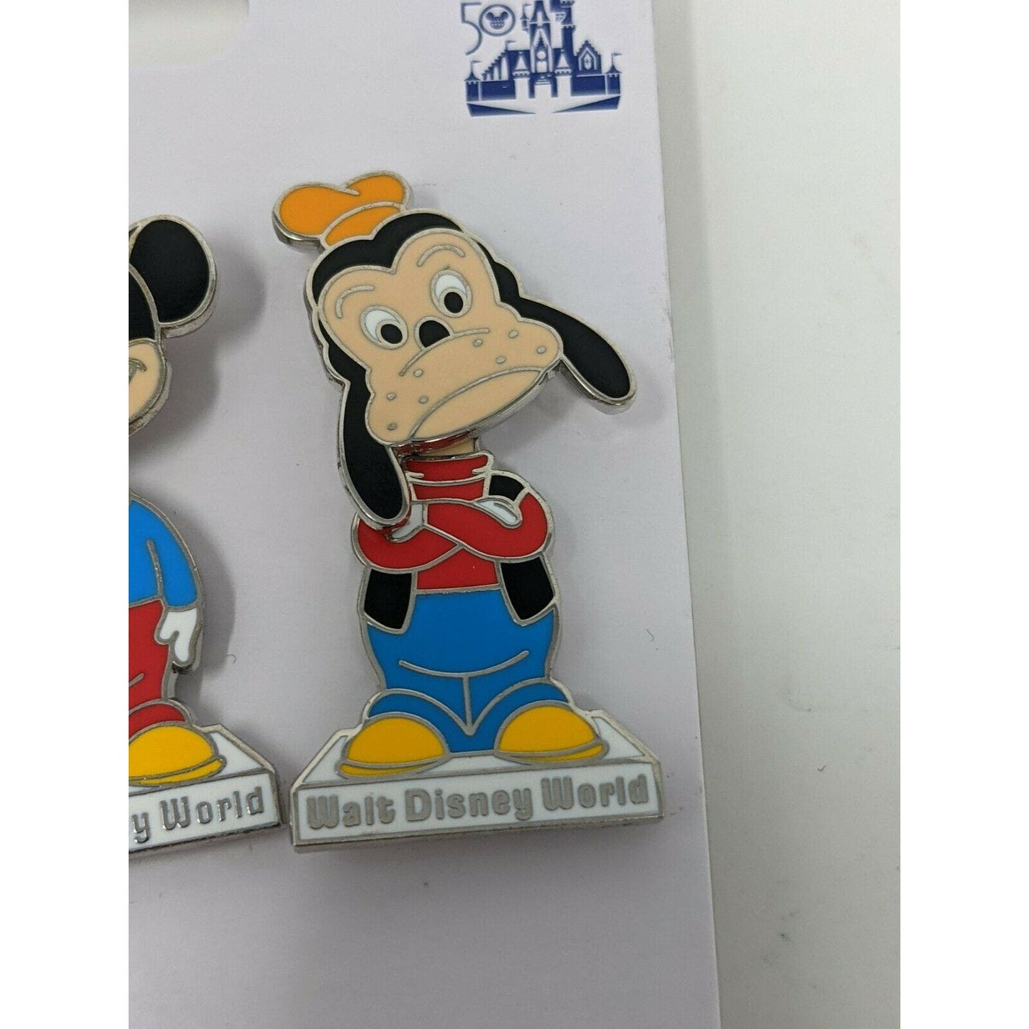 WDW 50th Vault Collection Mickey Donald Goofy Bobblehead Disney Pin Set