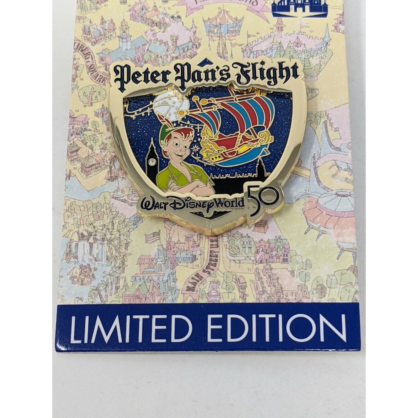 WDW 50th Opening Day Attractions Peter Pan's Flight Disney LE Pin Pans Pan