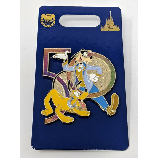 WDW 50th Anniversary Goofy and Pluto Walt Disney World Pin