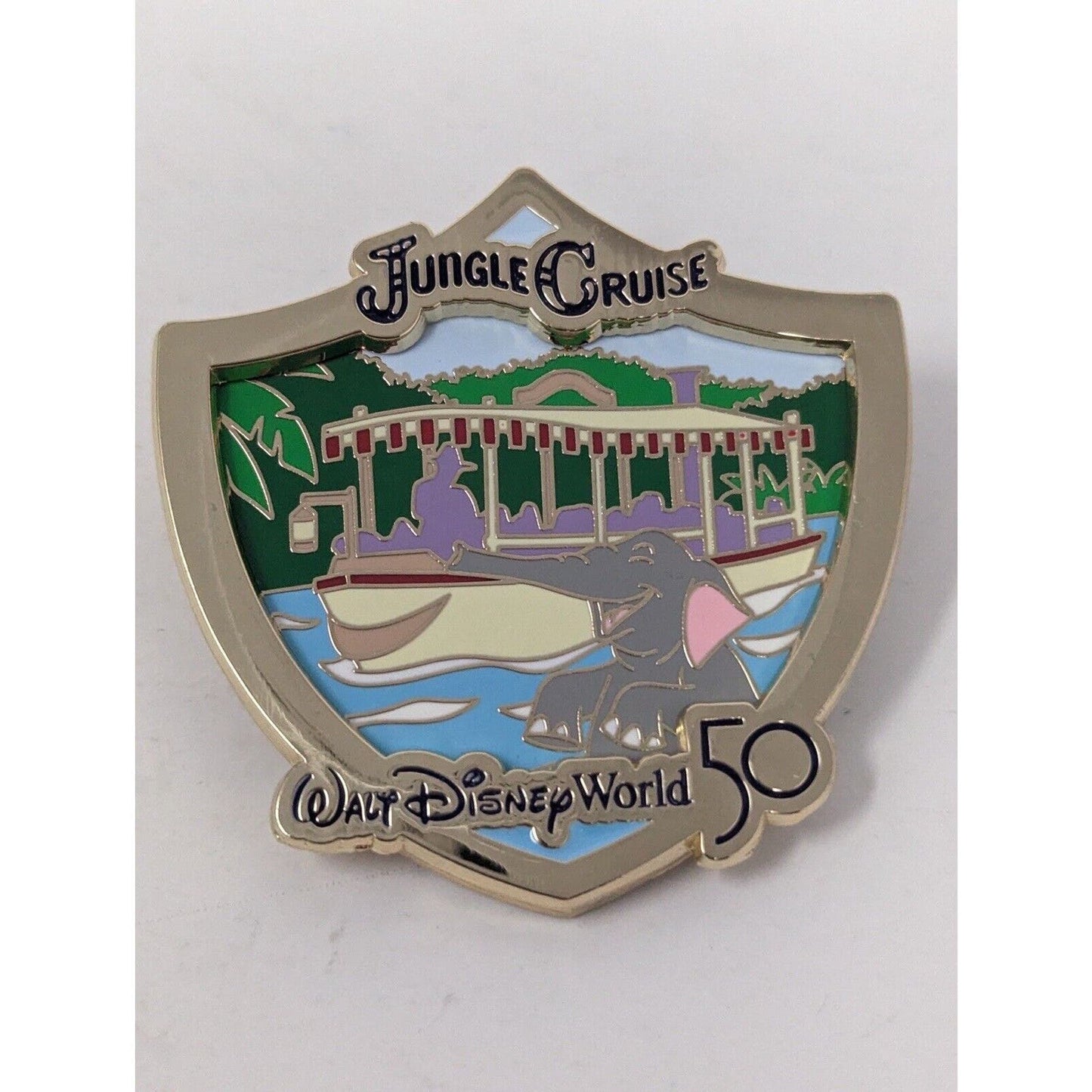 Jungle Cruise WDW.Walt Disney World 50th Opening Day Attractions LE Pin