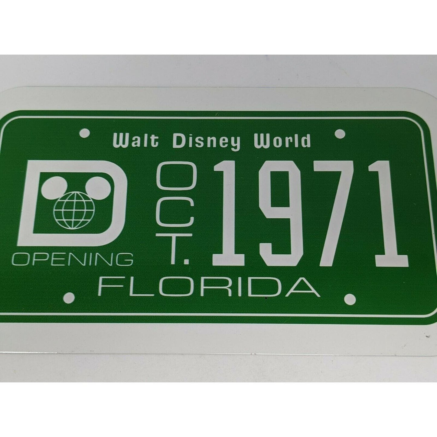 WDW 50th Anniversary Vault Collection Metal Sign License Plate 1971 Disney World