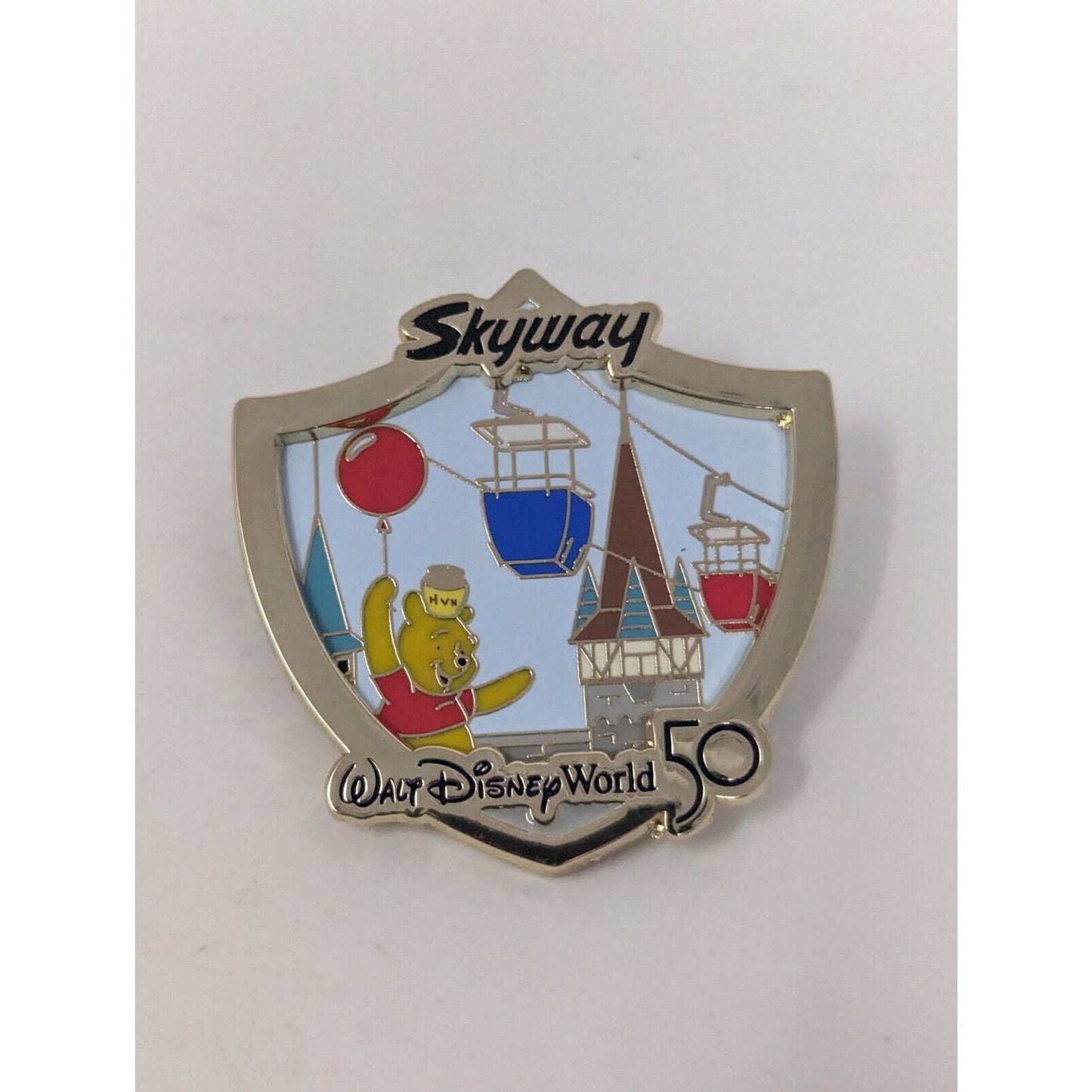 WDW 50th Opening Day Attractions Skyway Winnie the Pooh Disney LE Pin