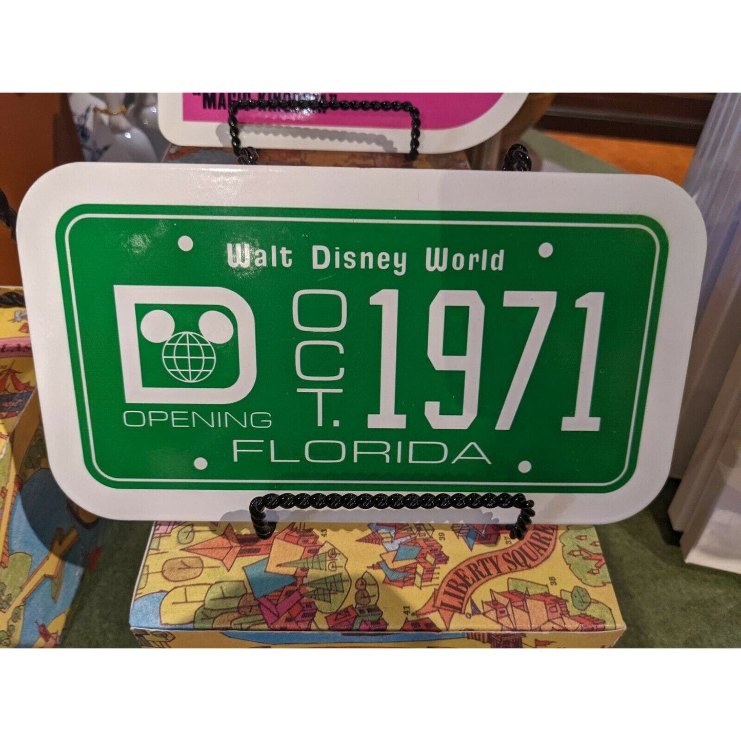 WDW 50th Anniversary Vault Collection Metal Sign License Plate 1971 Disney World