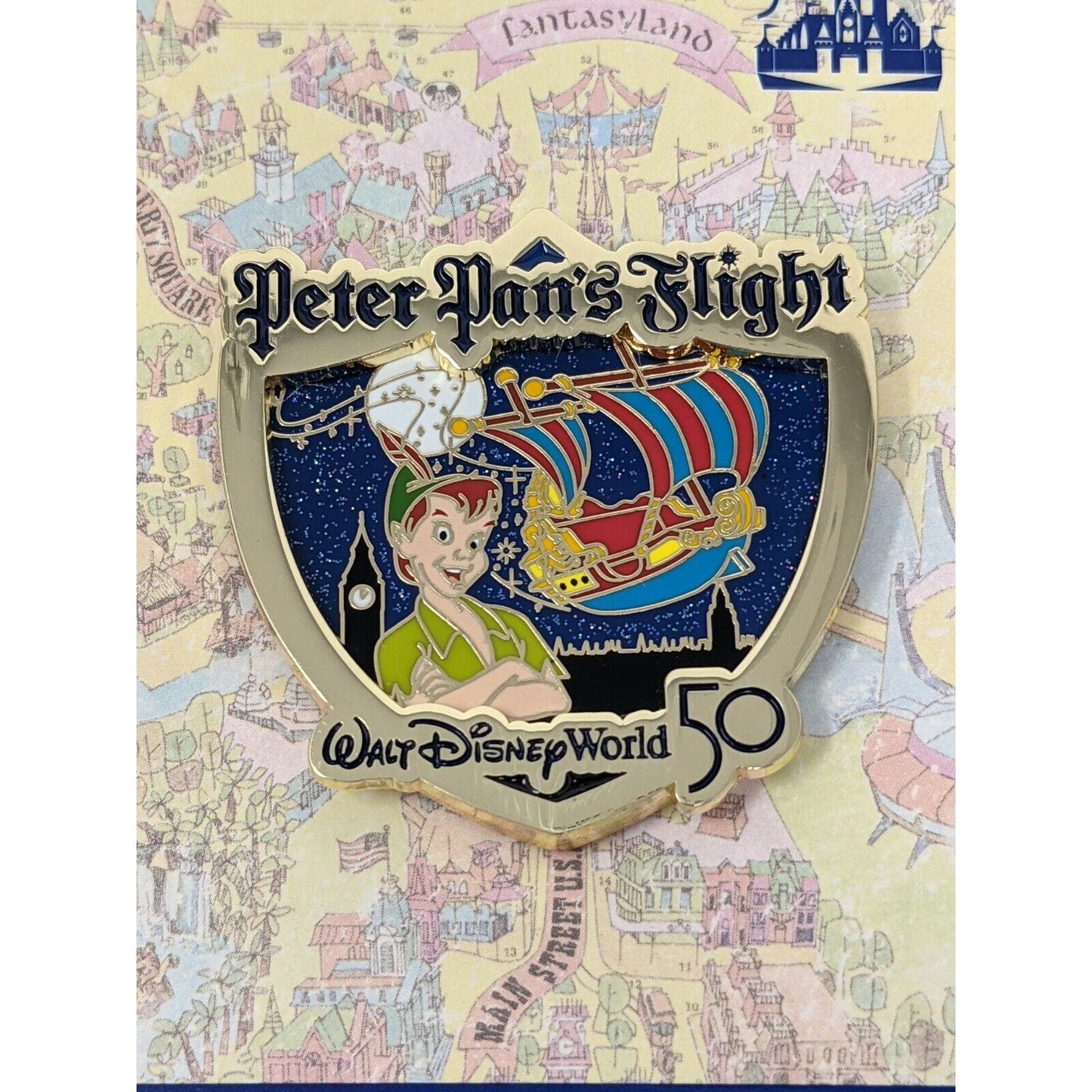 WDW 50th Opening Day Attractions Peter Pan's Flight Disney LE Pin Pans Pan