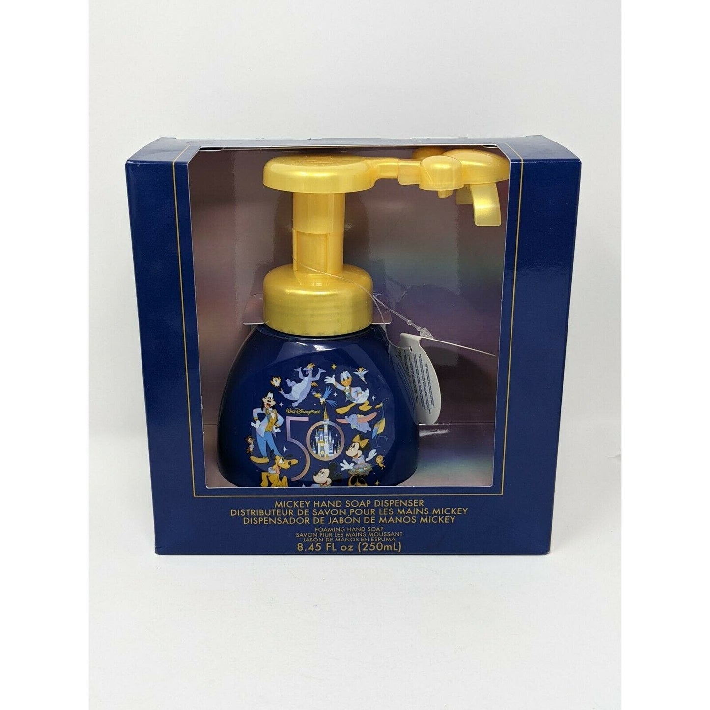 WDW 50th Anniversary Mickey Hand Foaming Soap Dispenser Walt Disney World